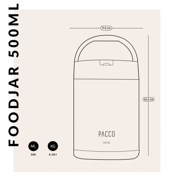 Pote Termico Foodjar 500ml - Rose - Image 4
